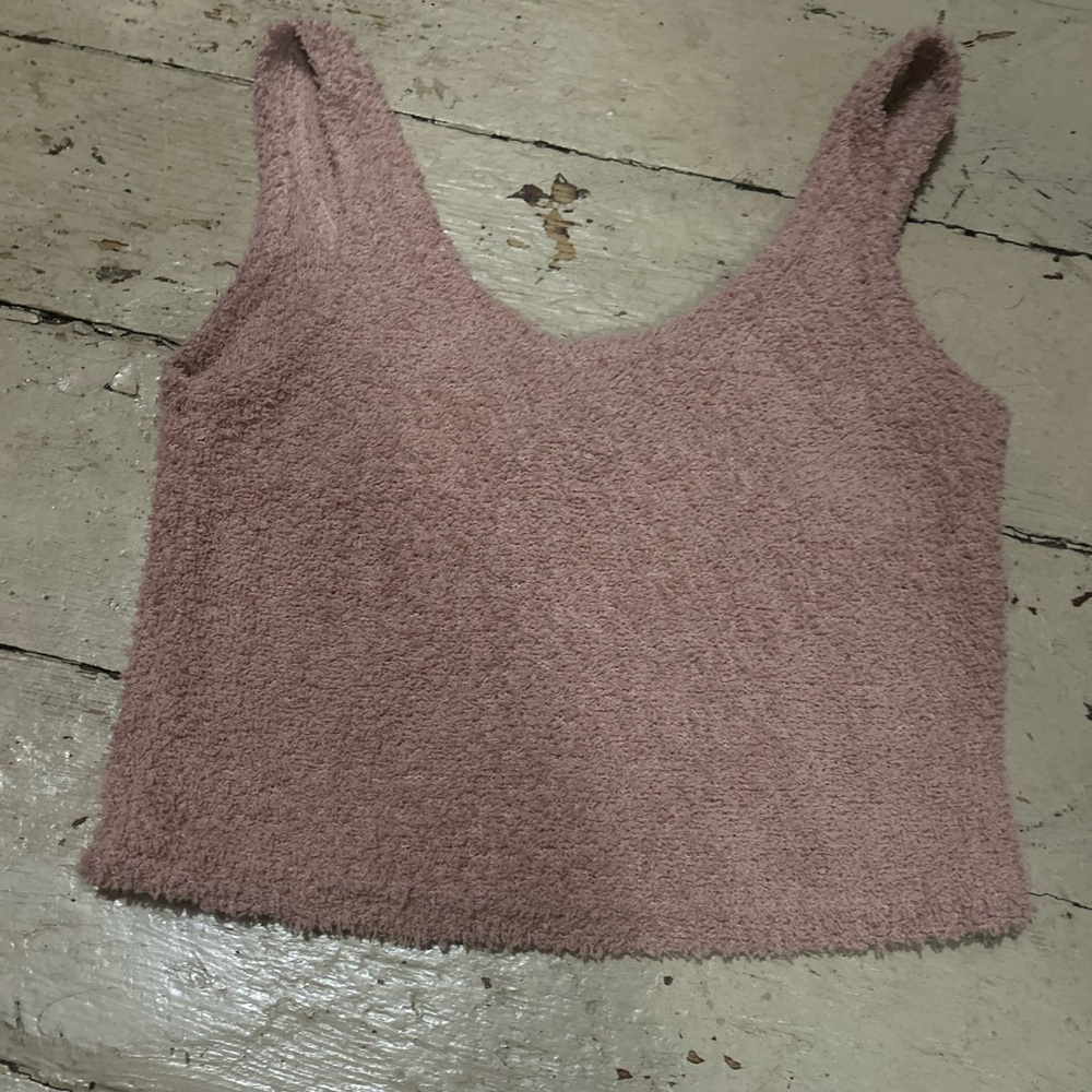 Chic Mauve Fuzzy Crop Top